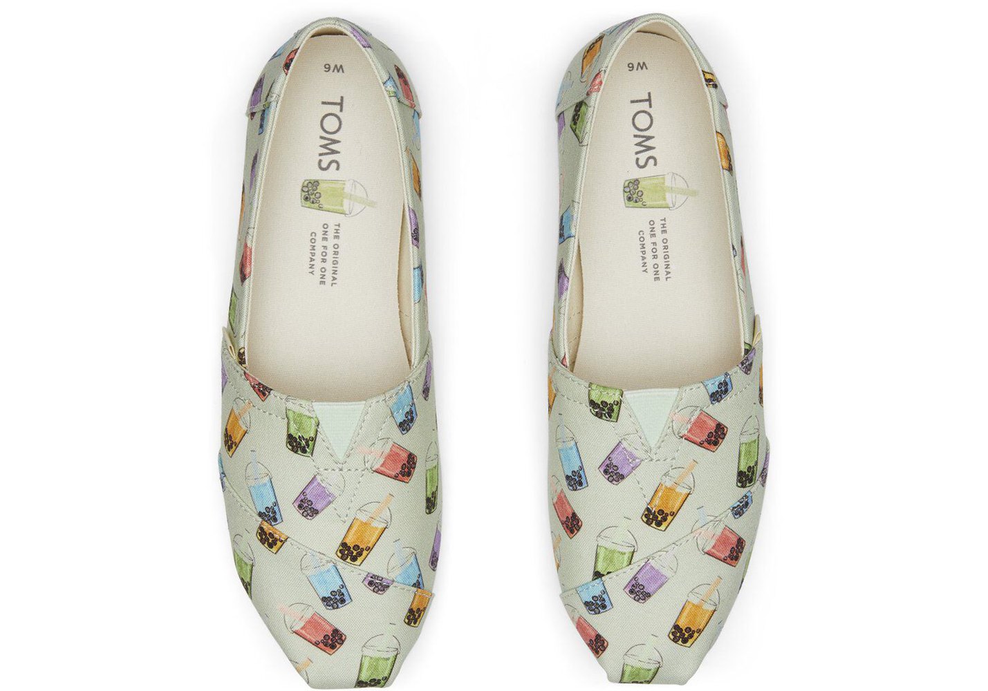 Toms Alpargata Boba Tea Espadrille White - Womens - 64789-SMOU